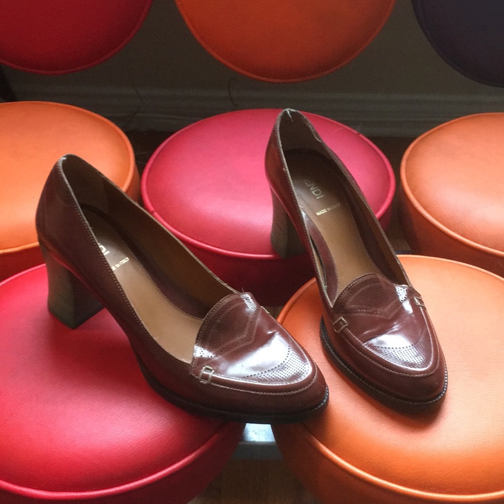 FENDI AUSTEN COLORBLOCK LOAFER PUMPS